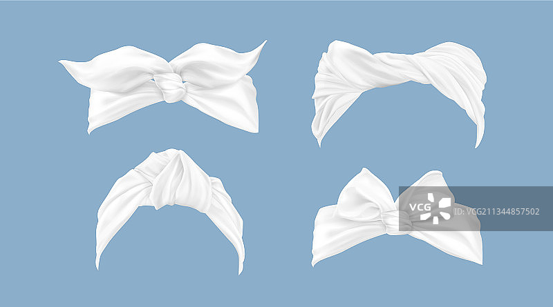 戴白色发带的女人图片素材