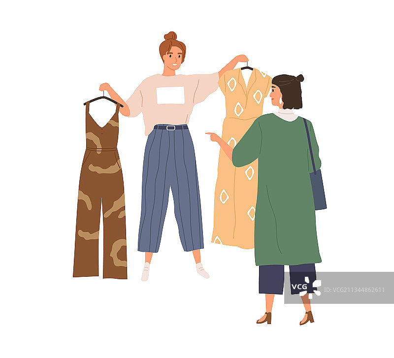 商店店员推荐潮流时尚图片素材