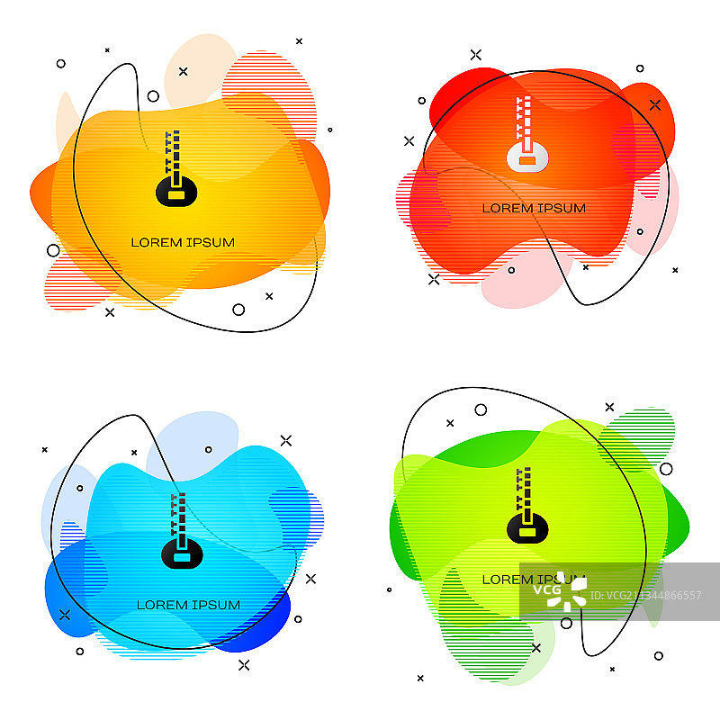 黑色西塔琴古典乐器图标图片素材