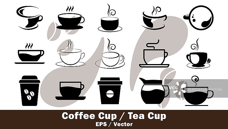 咖啡杯图标设计模板图片素材