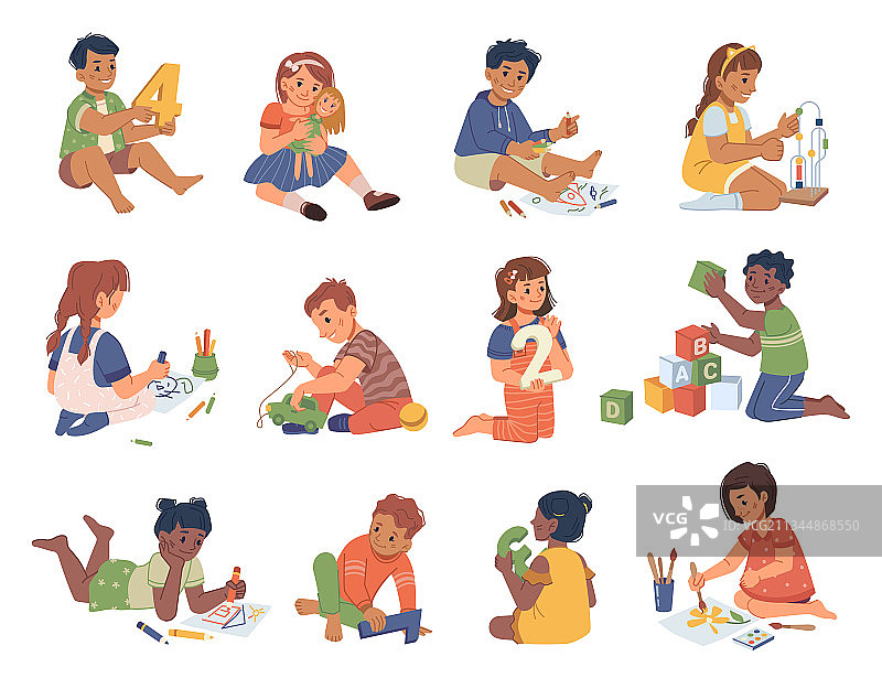 幼儿园儿童玩耍学习素材图片素材