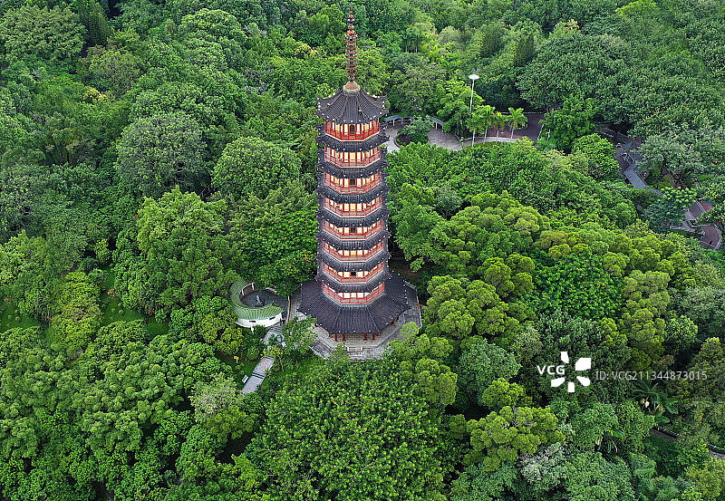 广东省深圳市龙华区龙华公园航拍图片素材