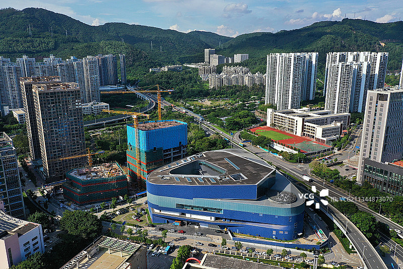 广东省深圳市南山区雅昌艺术中心航拍图片素材