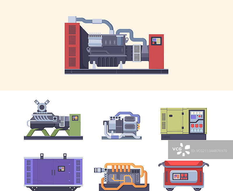 工业用钢制发电机图片素材