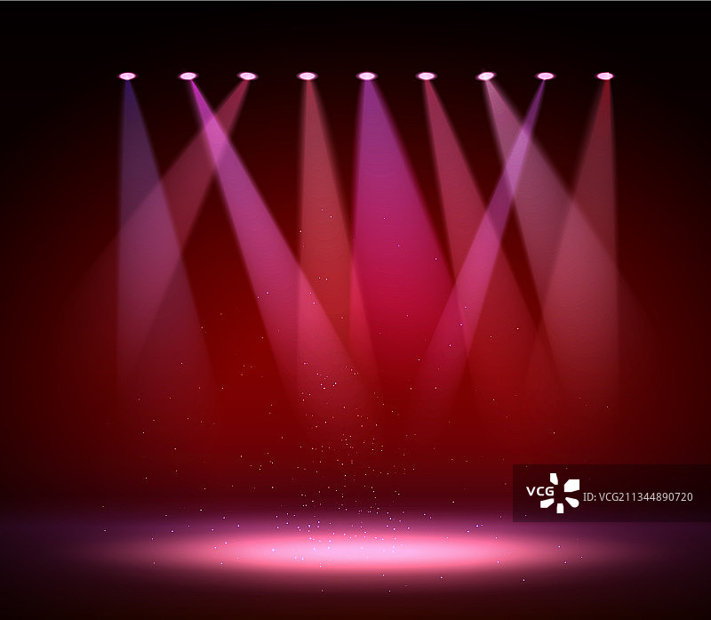 黑暗聚光灯下的舞台灯光图片素材