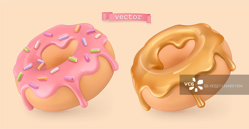 3D真实甜甜圈模型图片素材