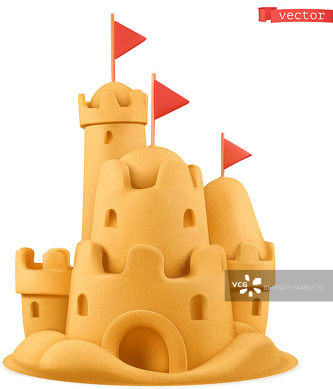 3D沙堡图标图片素材