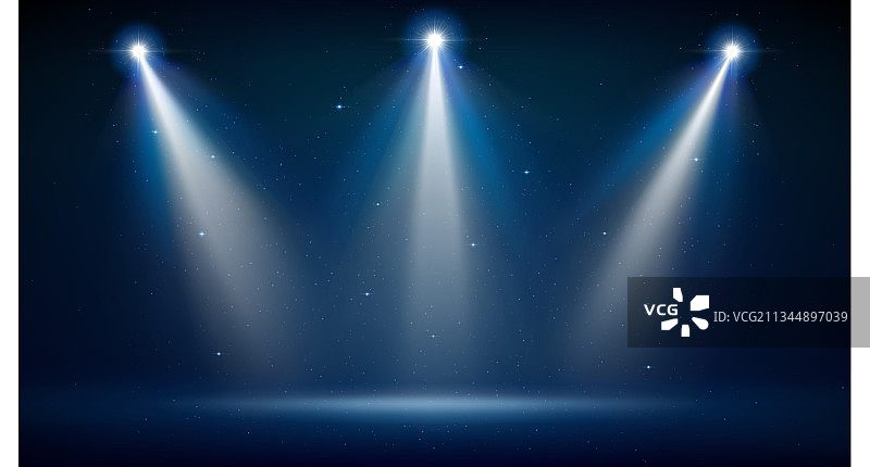 空深蓝色影棚平滑模糊渐变背景图片素材