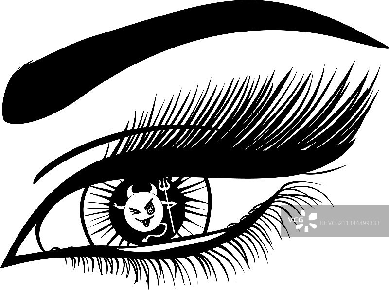 她眼中的魔鬼图片素材