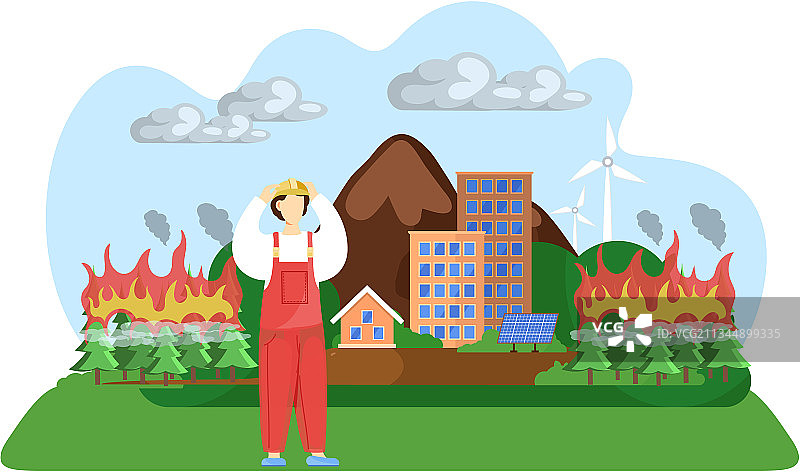 气候变化：地球是全球变暖的受害者图片素材