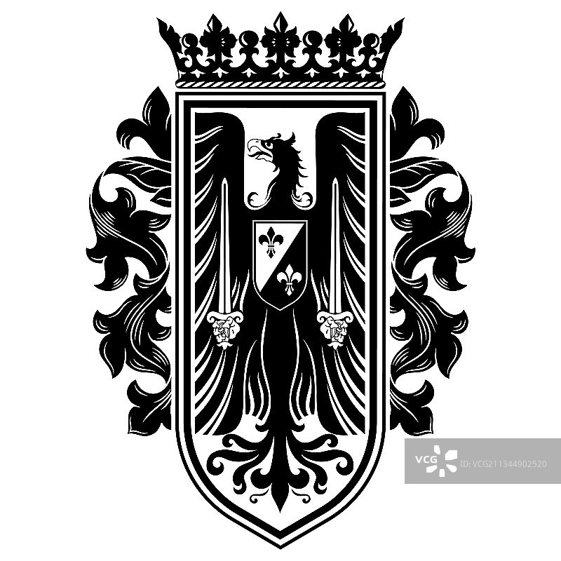 骑士设计中世纪纹章徽章设计图片素材