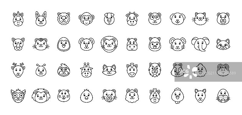 动物图标合集图片素材