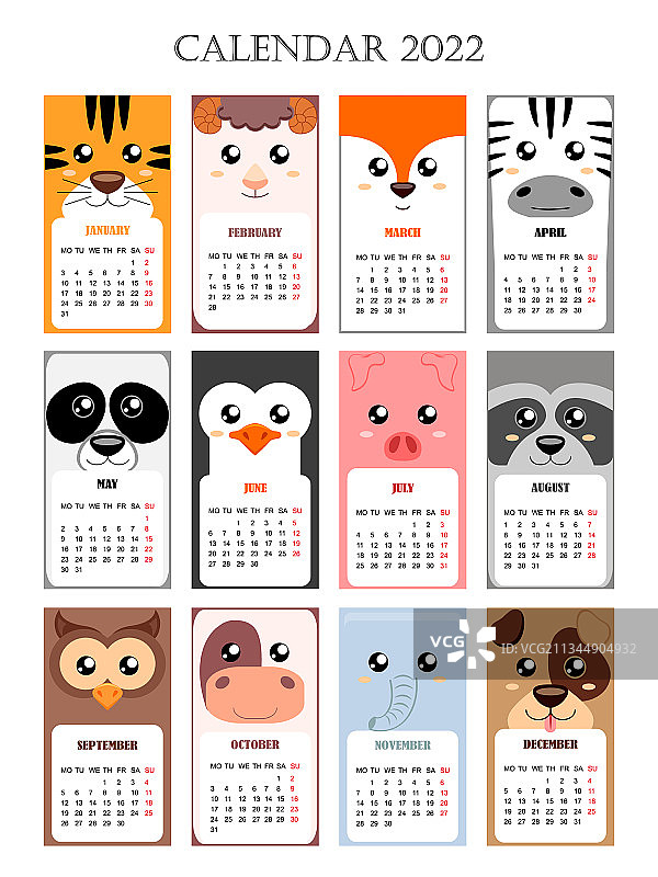 2022年日历图片素材