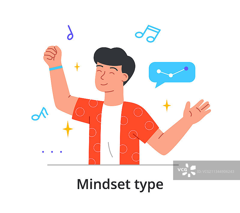 具有创意音乐思维的男人图片素材