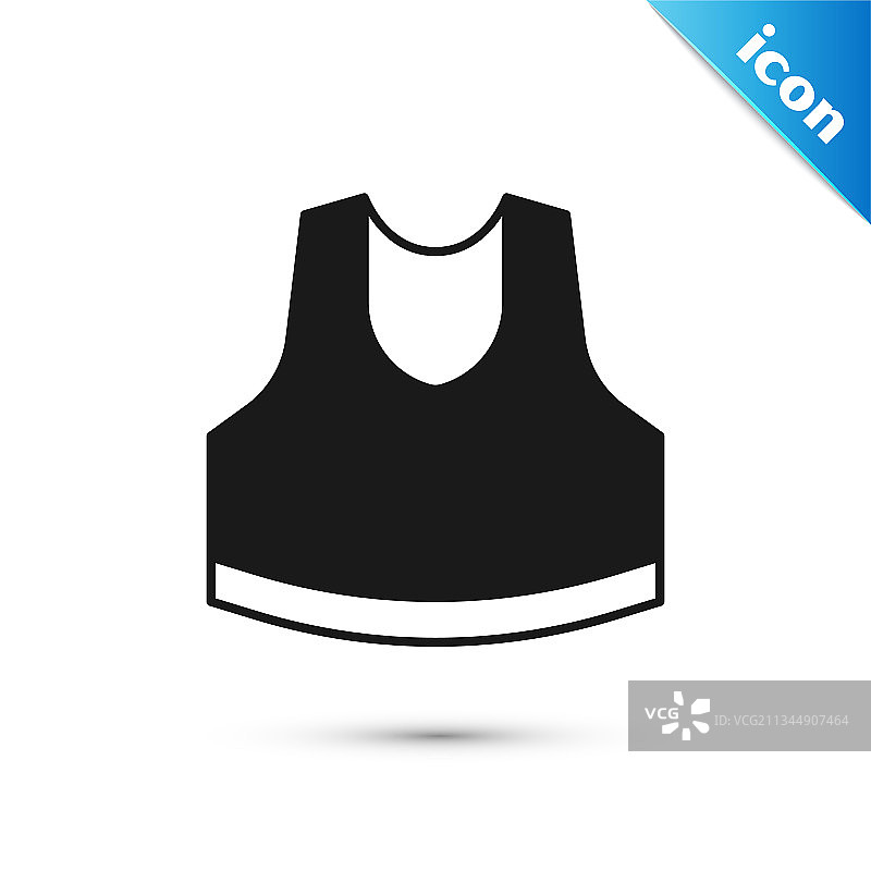 白色背景上的灰色内衣图标图片素材