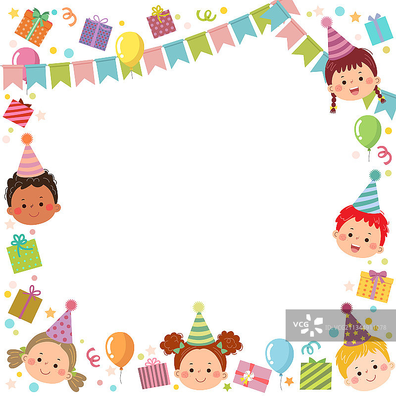 邀请函或生日模板图片素材