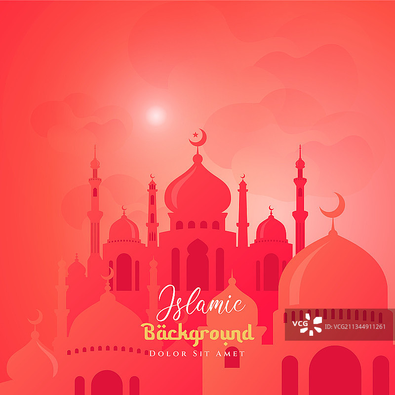 带有装饰的斋月节伊斯兰背景设计图片素材