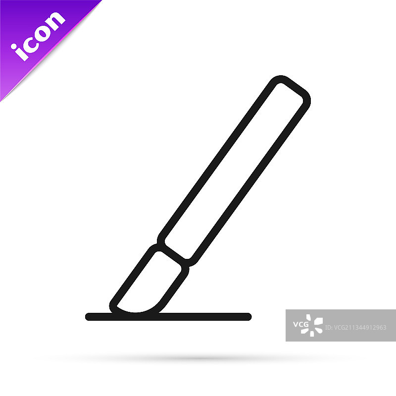 医用手术刀工具黑色线条图标图片素材