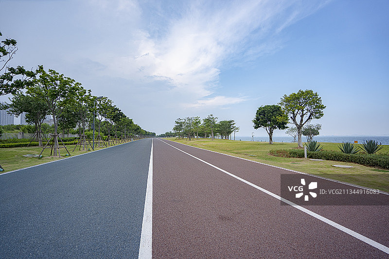 厦门同安海边滨海大道图片素材