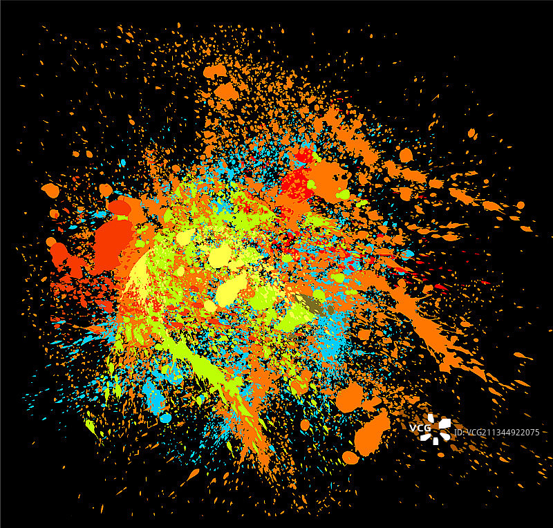 彩色飞溅图片素材