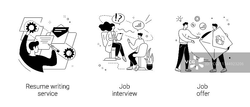 招聘流程抽象概念图片素材