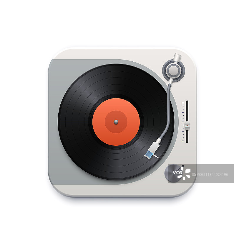 音乐黑胶唱片播放器界面留声机图标图片素材