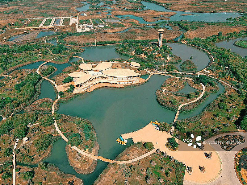 “最美湿地”航拍图片素材