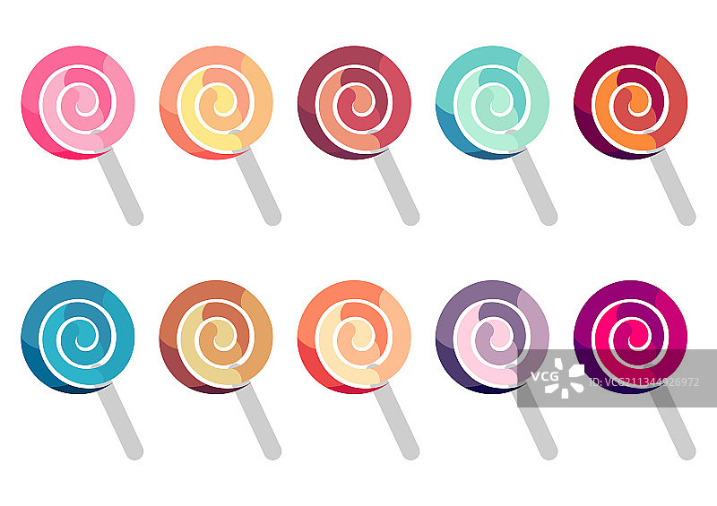 彩色棒棒糖合集图片素材