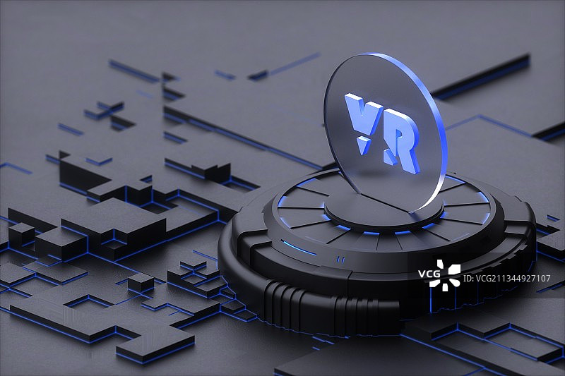 3d渲染VR虚拟现实技术概念插图图片素材