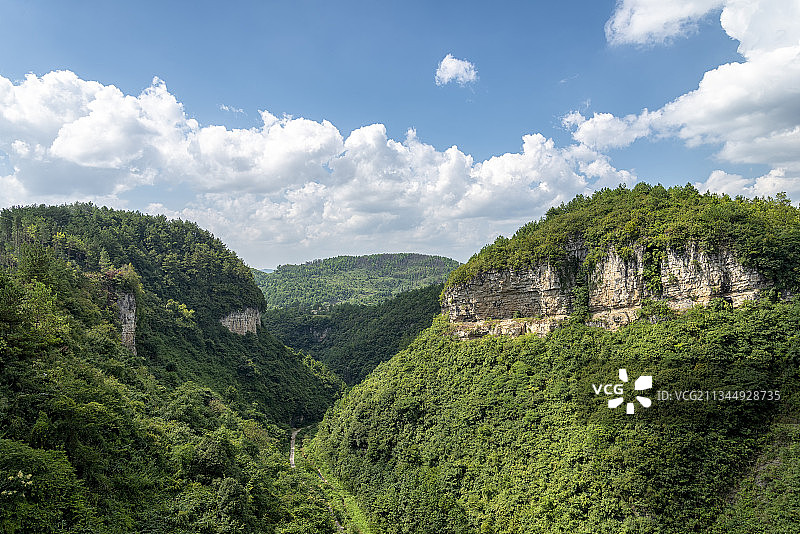 贵阳市双龙镇巫山峡谷全景图片素材