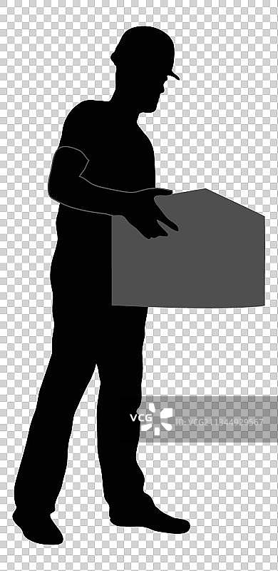 搬运工人物剪影PNG图片图片素材