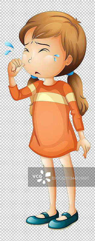 哭泣的小女孩图片素材