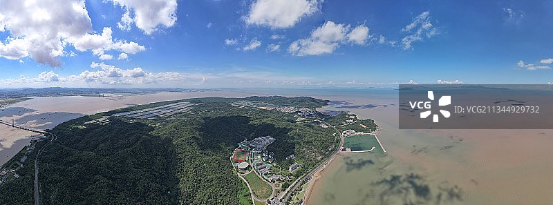 淇澳岛全景图片素材
