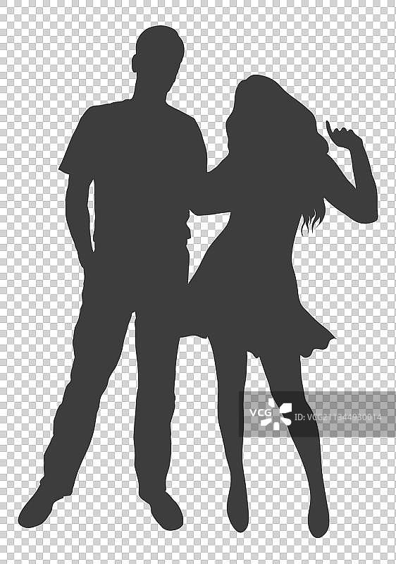 情侣人物剪影PNG图图片素材