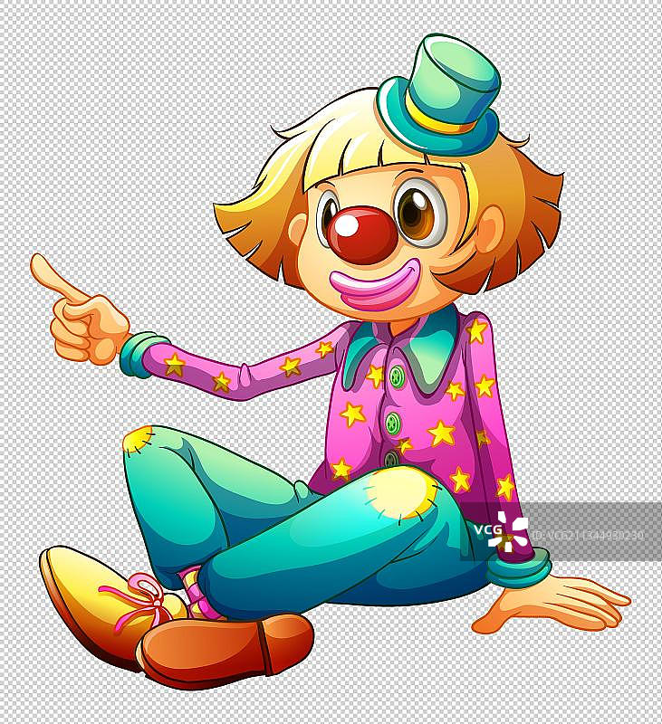 坐着的小丑PNG免抠图图片素材