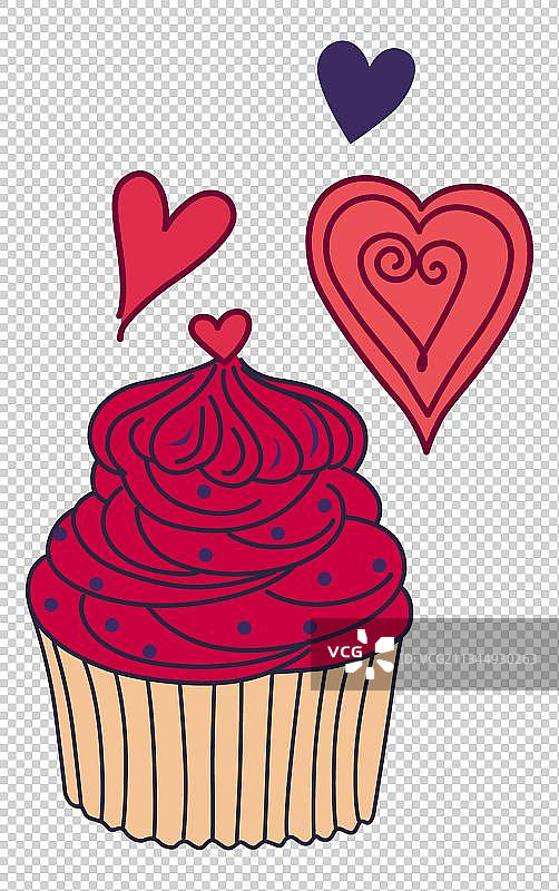 卡通纸杯蛋糕图片素材