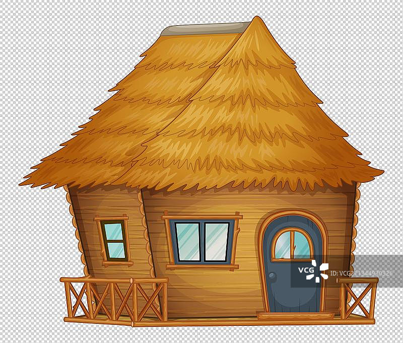 稻草屋卡通高清png免抠元素图片素材