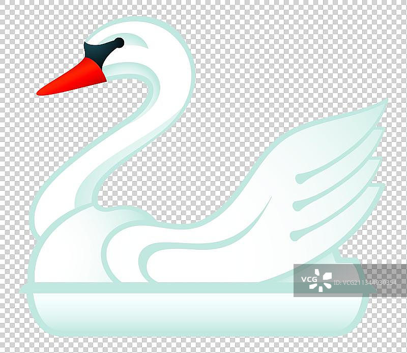 卡通手绘免抠天鹅图片素材