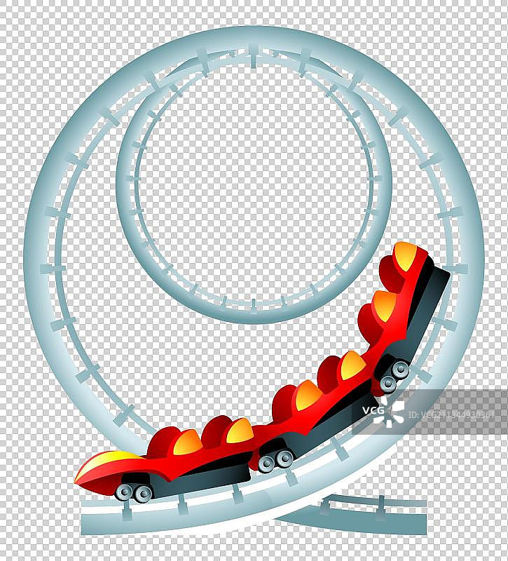 卡通游乐场过山车图片素材