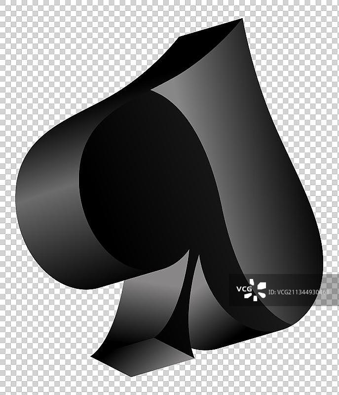 扑克牌黑桃符号图片素材