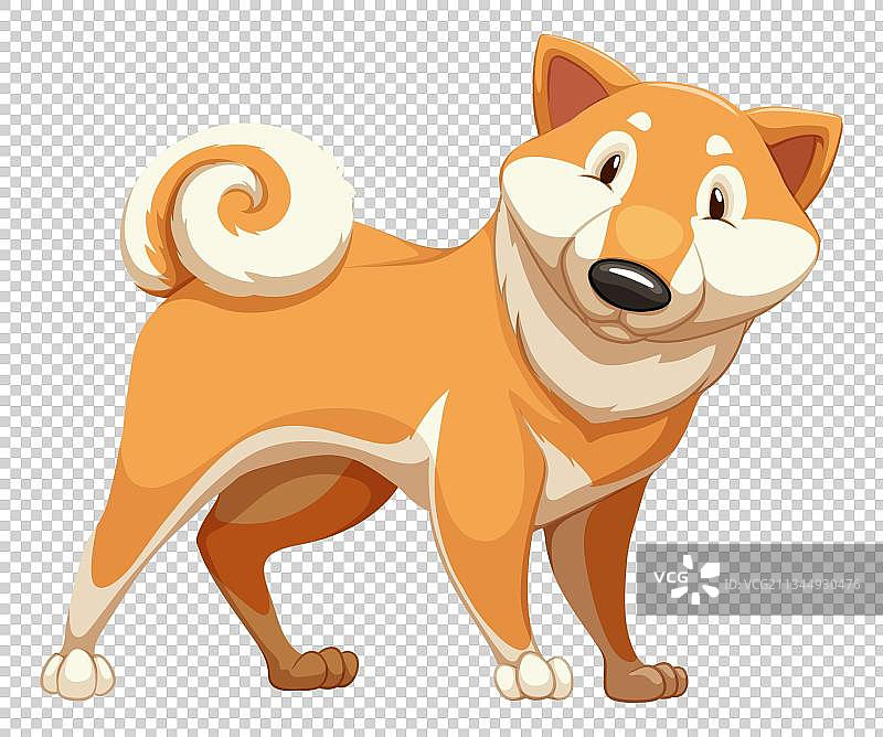 卡通手绘可爱柴犬图片素材