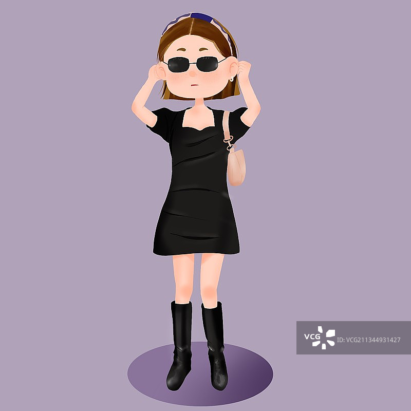 穿搭插画图片素材