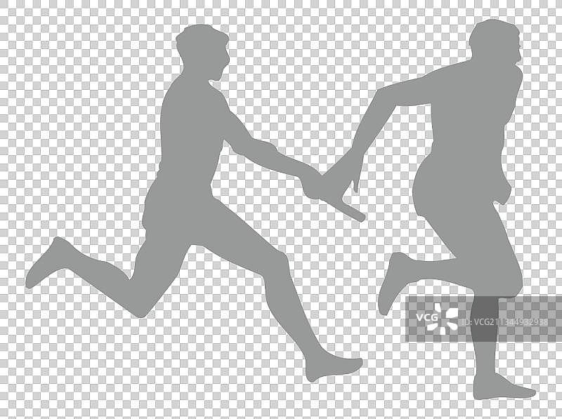 跑步接力赛人物剪影素材图片素材