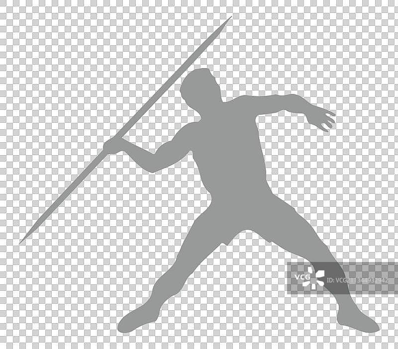 标枪运动剪影图片素材