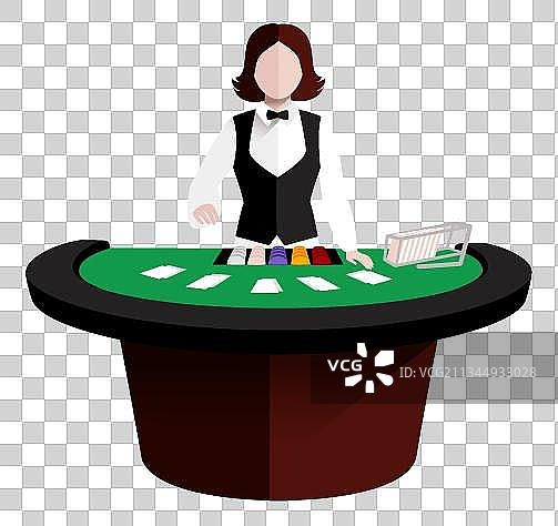 女荷官卡通高清png免抠元素图片素材