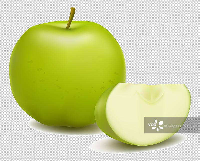 卡通青苹果高清png免抠元素图片素材