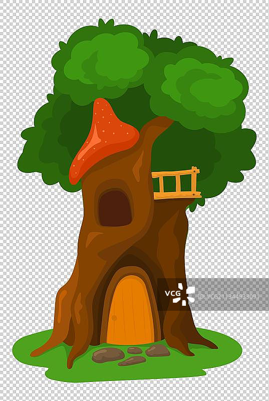 个性树屋元素免抠图图片素材
