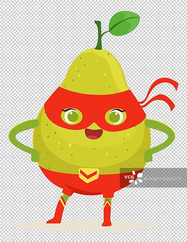 雪梨蒙面超人卡通插画图片素材