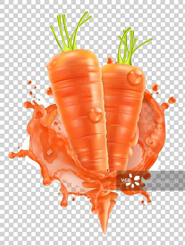 胡萝卜汁免抠图插画图片素材