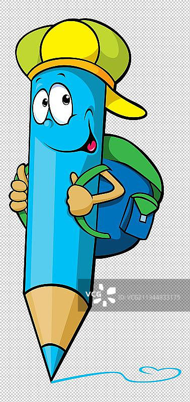 戴帽子的铅笔图片素材